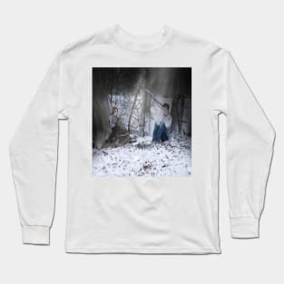 It's snowing into the woods - Illustration Long Sleeve T-Shirt